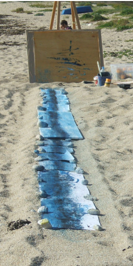 Malerei am Strand